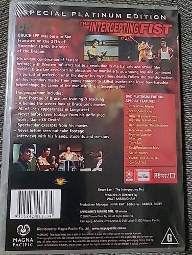 BRUCE LEE - THE INTERCEPTING FIST - DVD.. BRAND NEW SEALED.. - Picture 2 of 2