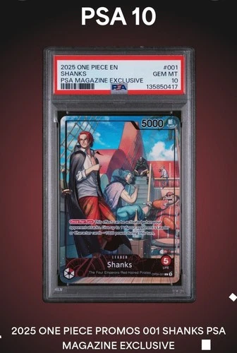 PSA Promo Shanks One Piece Figure OP09-001 PSA 10