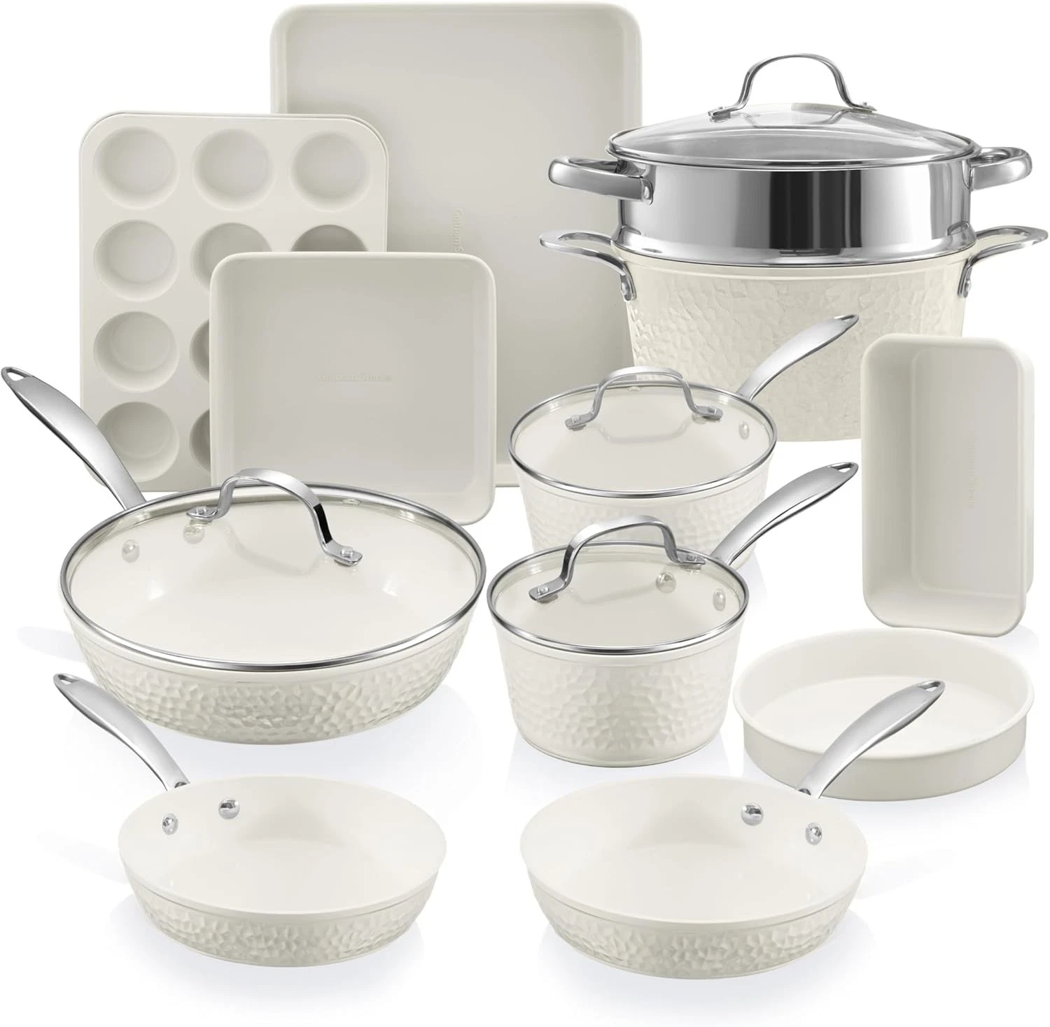 Gotham Steel Hammered 15 Piece Pots and Pans Set Non Stick Cookware Set Kitchen
Opens in a new windo