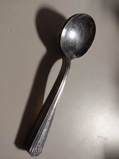 5 soup spoons Avon silver plated