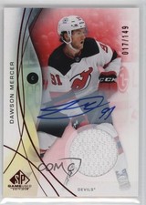 2024-25 Upper Deck SP Game Used Red Jersey 17/149 Dawson Mercer #59 Auto 0g2a