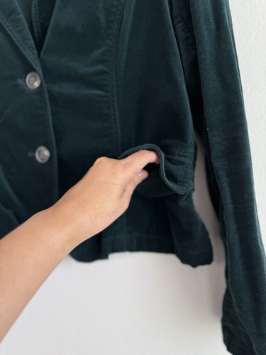 Loft Damen smaragdgrün Samt 2-Knopf vorne Blazer Größe 8 Büro Freizeit - Bild 4 von 11
