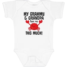 Inktastic My Grammy And Grandpa Love Me Baby Bodysuit From Childs Girl Boy