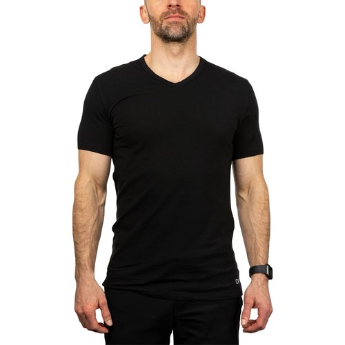 Calvin Klein 4er Pack V Neck T-Shirt Herren S Schwarz Kurzarm Baumwolle Classic NEU - Bild 3 von 11