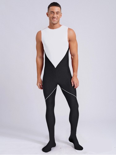 Men Jumpsuit Warm Underwear Stockings Catsuit Full Body Dance Compression Back - Picture 50 of 62