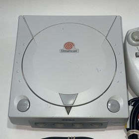Sega Dreamcast HKT-3020 White Console w/Controller Cables Tested Working