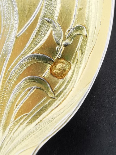 Puiforcat "IRIS" - 1 Servierlöffel massiv Silber Vermeil - Bild 7 von 8