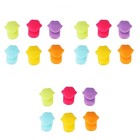 18 Pcs Silicone Red Wine Glass Marker Creative Sticker Sucker Mark