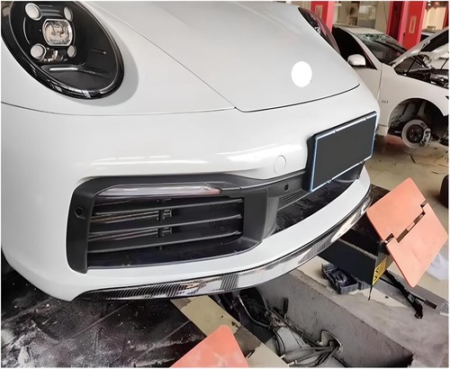 For Porsche 911 992 2019-2023 Carbon Fiber Front Bumper Lip Diffuser Spoiler - Picture 6 of 7