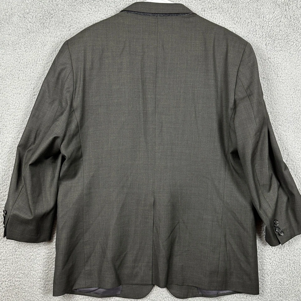 Brooks Brothers 1818 Regent Wool 2 Piece Blazer Pants Mens 48R 40X25 Gray Saxxon - Image 3 of 4