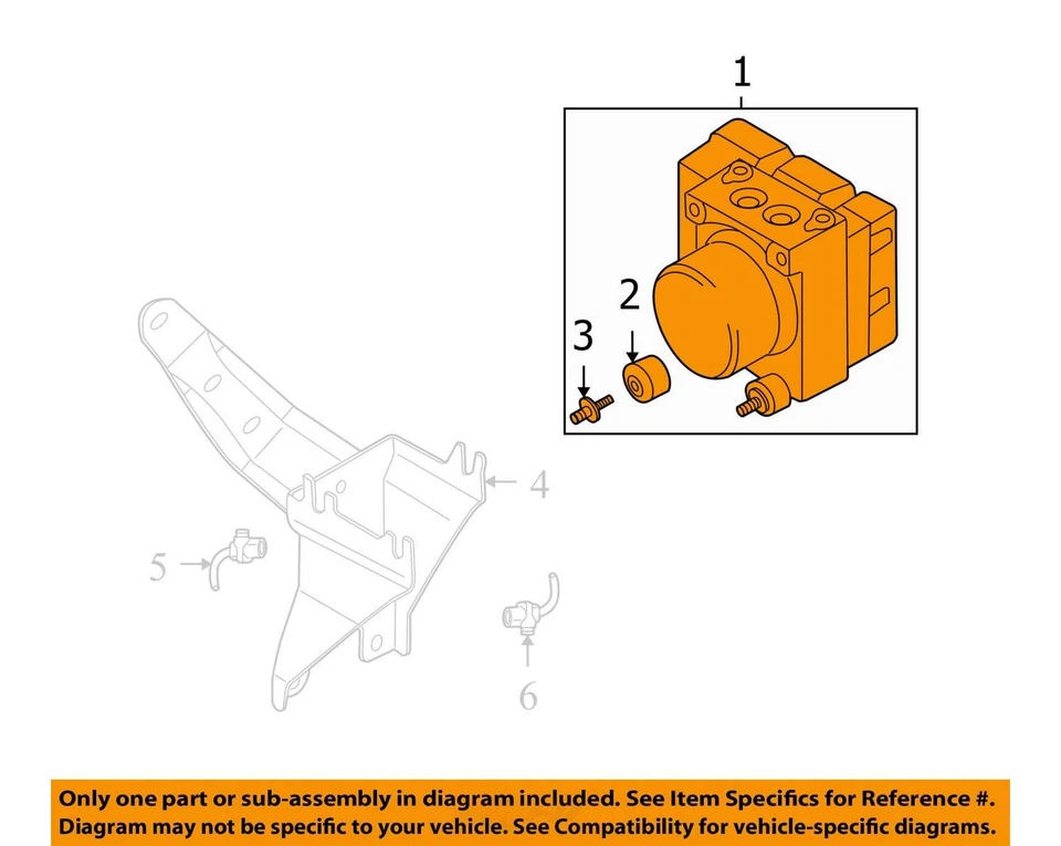 Conjunto de pieza de freno antibloqueo compatible con 08-09 OUTLANDER 1394517 Foto 3 de 4