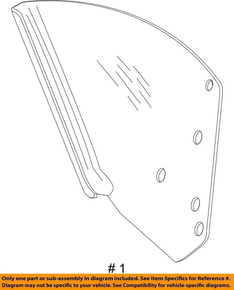 Quarter Glass/window MITSUBISHI ECLIPSE Right 07 08 09 10 11 12 - Image 3 of 3