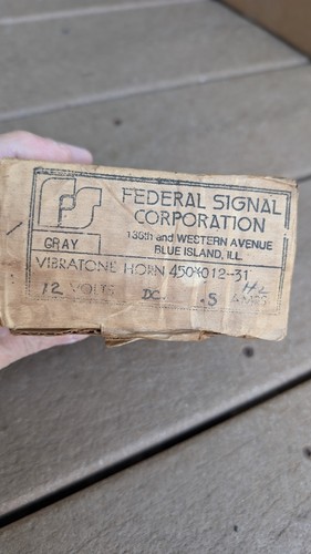 New Old Stock Federal Signal 450 Series Vibratone Horn - Picture 5 of 5