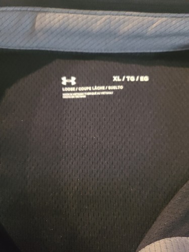 Under Armour HeatGear Polo XL schwarz Golf Button Shirt neu mit Etikett - Bild 3 von 7