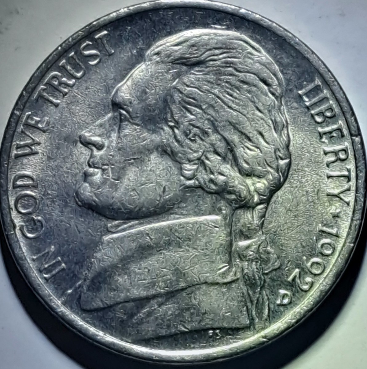 1992-D Nickel Metal In Jefferson's Beard Mint Error. | eBay