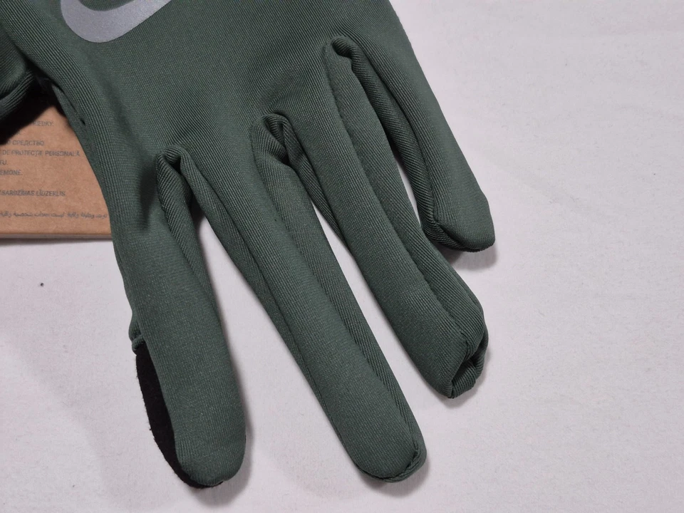 Nike Mujer Pacer Peso Medio Deportes Correr Calce Térmico Guantes Verde Negro Foto 2 de 4