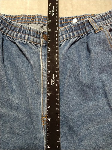 Haband Casual Joe Blue Jeans Men 33x26 Elastic Waist Comfort Cotton Straight - Picture 7 of 12