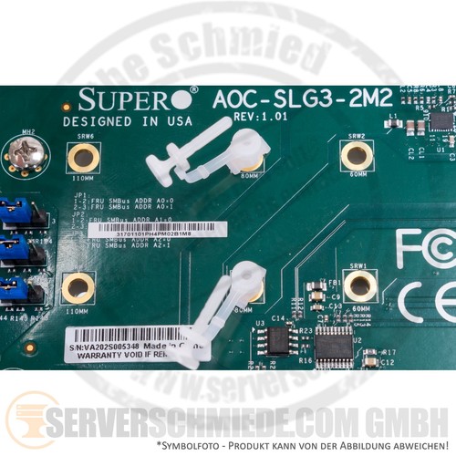 Supermicro NVMe 2x M.2 PCIe x8 Controller AOC-SLG3-2M2 +NEW+ - Bild 6 von 6