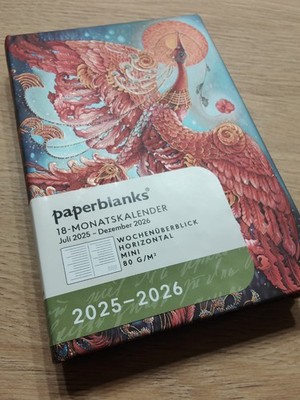Paperblanks 18-Monatskalender Juli 2025 - Dez 2026  Mini Feuervogel