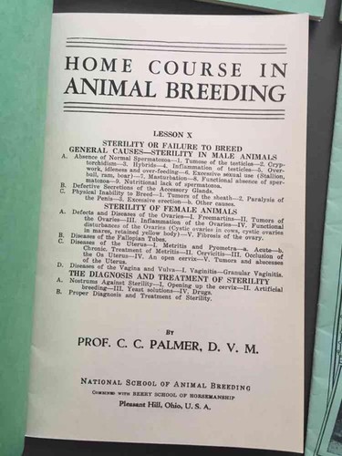 Prof. Jesse Beery How to Breed Live Stock & Animal Breeding 1944 Complete Set 10 - Imagen 3 de 8