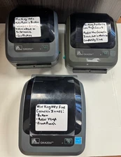Lot of 3 x Zebra GK420D Network Ethernet USB Thermal Label Printer - Working