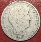 1896 Barber Silver Half Dollar. Free Shipping