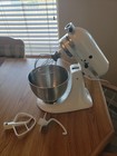 KitchenAid K45SSWH Classic 4.5 qt Tilt Head Stand Mixer W/3 Attachments & Bowl
