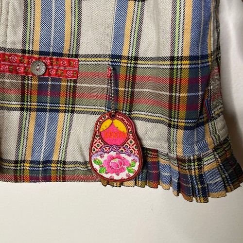 Oilily Girls Plaid Jacket Size 152 12Y Multicolor Long Sleeve Boho Preppy - Picture 5 of 7