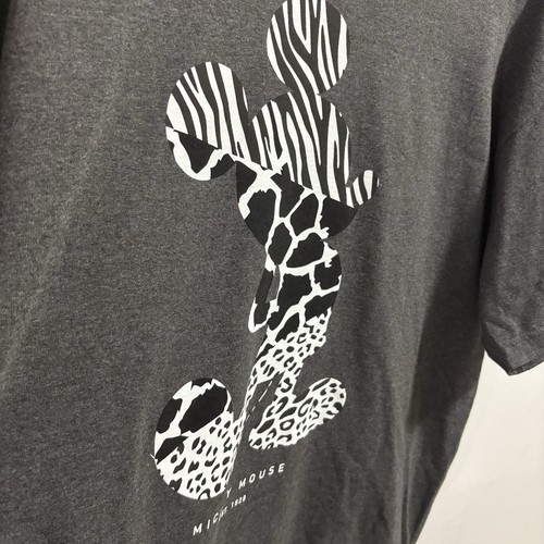 T-shirt Disney Neff Topolino taglia XL leopardata stampa zebrata contorno grigio - Foto 3 di 7