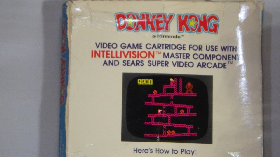 Vintage Donkey Kong Coleco 1982 Nintendo for Intellivision Video Game & Box b2 - Image 3 of 4