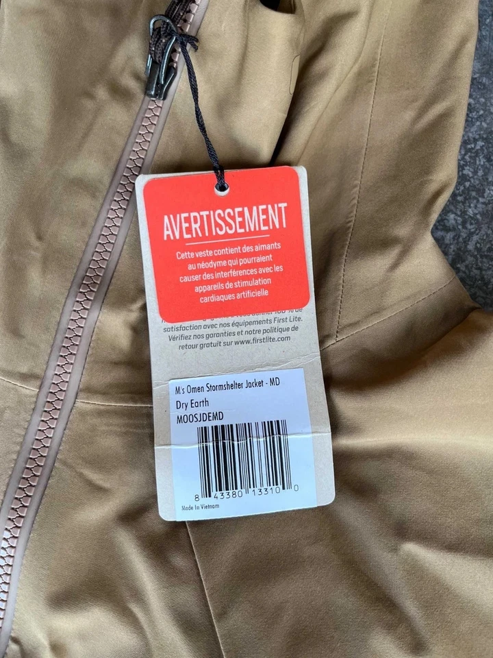 NEW! First Lite - Omen Stormshelter Jacket - Medium, NWT - DWR & Tear Resistant - Image 4 of 4