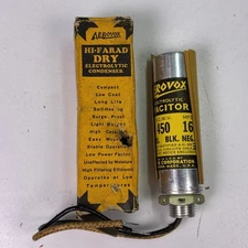 VTG NOS NIB Aerovox GLS HI-Farad Dry Electrolytic Can Capacitor 450V 16uF w Box