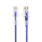 Slim Cat6a UTP Snagless Patch Cable, Purple - 0.5/1/2/3/5/6/7/10/14/15/20/25 ft