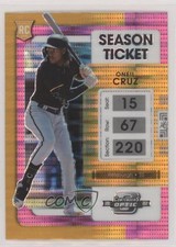 2022 Panini Chronicles Contenders Optic Pink Pulsar Prizm Oneil Cruz #3 05ct