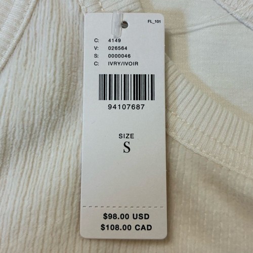 Nuevo Mini Vestido Anthropologie Práctica Diaria Talla S Marfil Jockey Cremallera Acanalado - Imagen 8 de 9