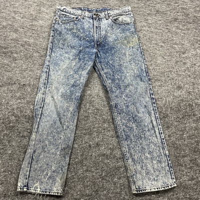 #ad Levis 505 Jeans Mens 38x30 Blue Denim Acid Wash Y2K $48.88