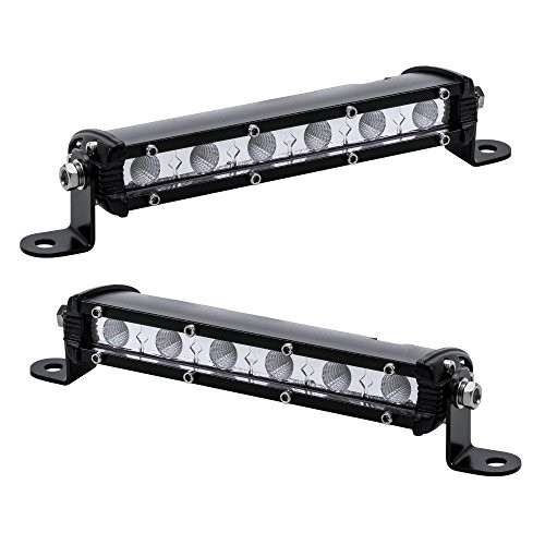 True Mods 2 Stück 7" Ultra-Slim einreihige Off Road LED Lichtleiste [1530lm] Flutlicht - Bild 1 von 7