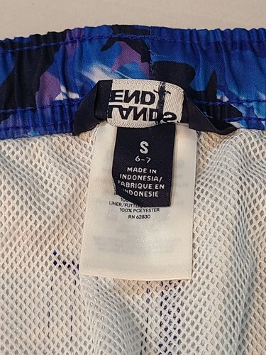 Lands End Cool Sharks Boys Swim Shorts Lined NWOT Size S - Picture 3 of 8
