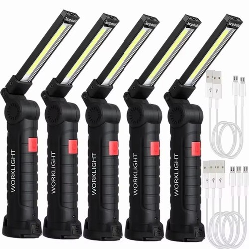 Rechargeable LED COB Work Light Mechanic Flashlight Lamp Magnetic Base Bright - Picture 1 of 8