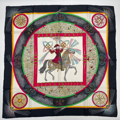 HERMES エルメス カレ90 1987 FEUX D’ARTIFICE HERMES Scarf Carré 90 150th Anniversary Limited Edition 1987