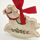 Lenox Holiday Rocking Horse Ornament Cookie Press Christmas Decor Ceramic