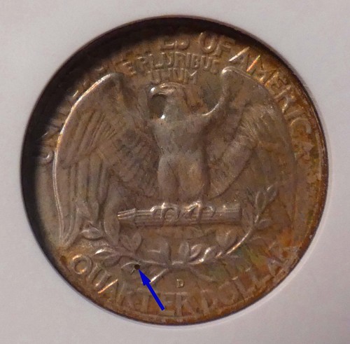 1958-D Washington Quarter 25c NGC MS65 Colorfully Toned! #2370 - Picture 14 of 14