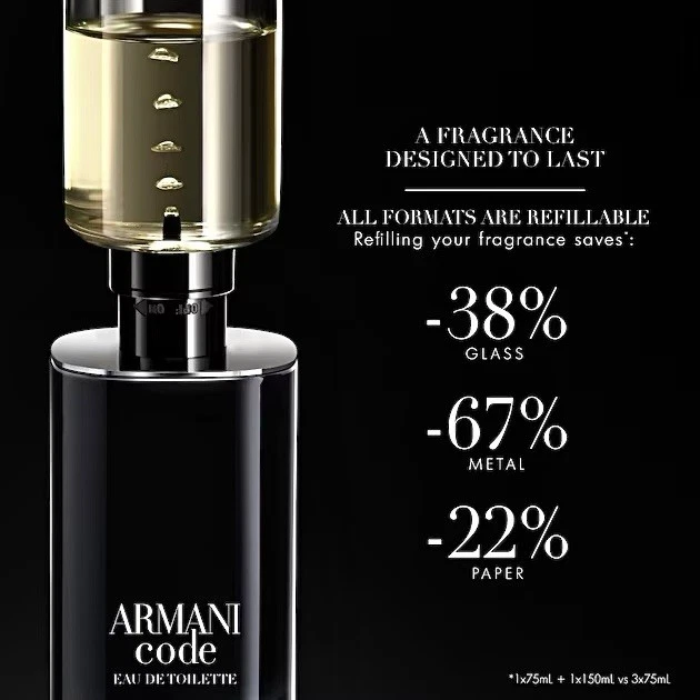 Armani Code Pour Homme 125 ml Original NEU + OVP Eau de Toilette EDT Refillable - Bild 3 von 4