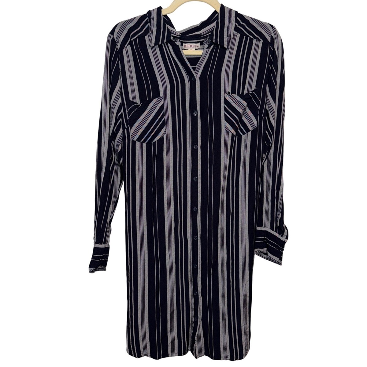 merona shirt dress NEW Merona Shirt Dress Women Size S Black White Floral Lightweight Career Casual
