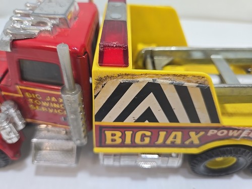 VINTAGE ERTL BIG JAX PETERBILT POWER LIFT SEMI TOW TRUCK BOOM WINCH WRECKER 1/16 - Picture 14 of 20