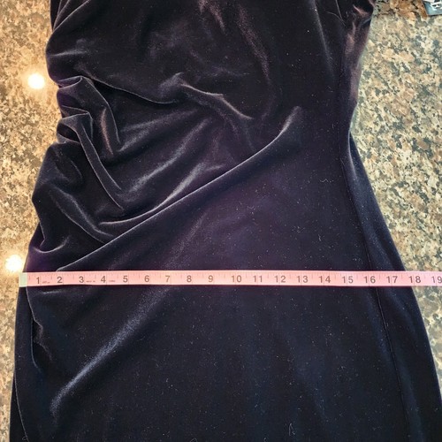 Neu mit Etikett Xscape schulterfreies schwarzes Samtkleid mit Rüschen 16 formelle Veranstaltung Hochzeit Ball - Bild 23 von 24