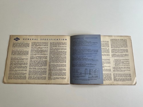 RILEY MOTORS LIMITED Cowley Oxford UK 1 2 1/2 Litre Saloon Brochure July 1949 - Afbeelding 3 van 4