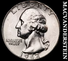 1962 Washington Quarter- Silver- Choice Gem Brilliant Uncirculated Luster #J7142