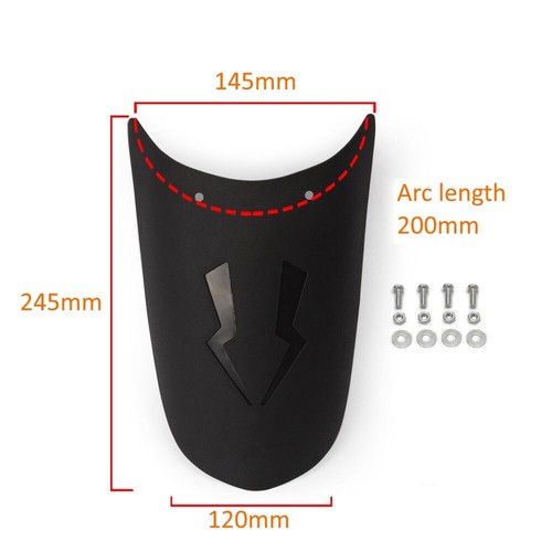 Universal Motorcycle Fender Rear Front Wheel Extension Mudguard Splash Guard - Picture 8 of 10