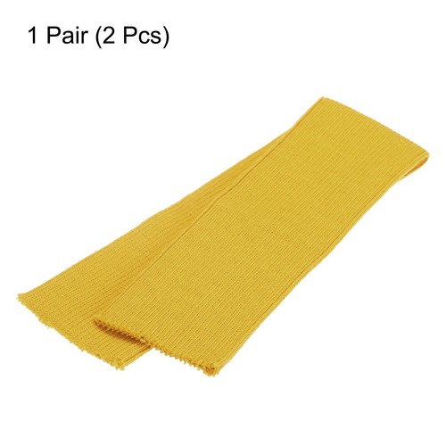 1 Pair Elastic Cuffs Ribbed Trims Cotton Rib Cuff for Sewing Yellow - Bild 3 von 6